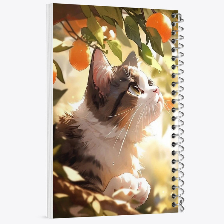 دفتر مشق 100 برگ خندالو طرح گربه (Cat) کد F974