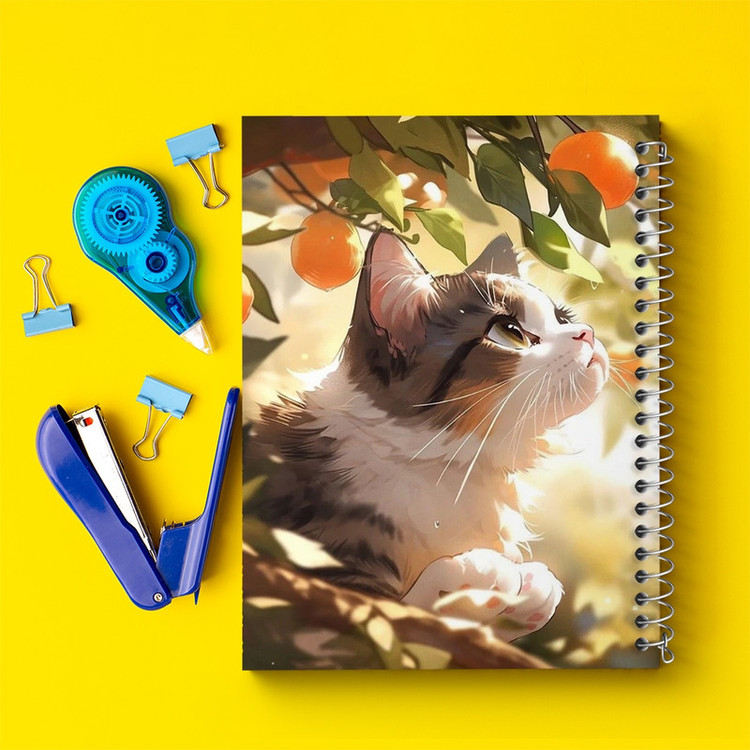 دفتر مشق 100 برگ خندالو طرح گربه (Cat) کد F974