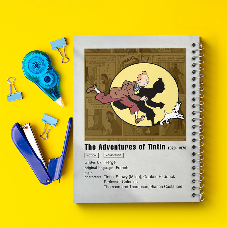 دفتر مشق 100 برگ خندالو طرح تن تن (Tintin) کد F11254