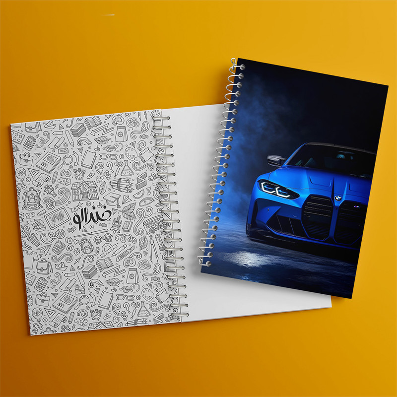دفتر مشق 100 برگ خندالو طرح ماشین بی ام دبلیو (BMW) کد N4651