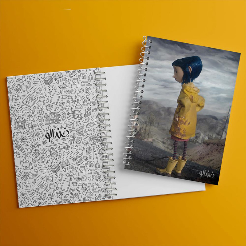 دفتر مشق 100 برگ خندالو طرح کورالاین Coraline کد 20766
