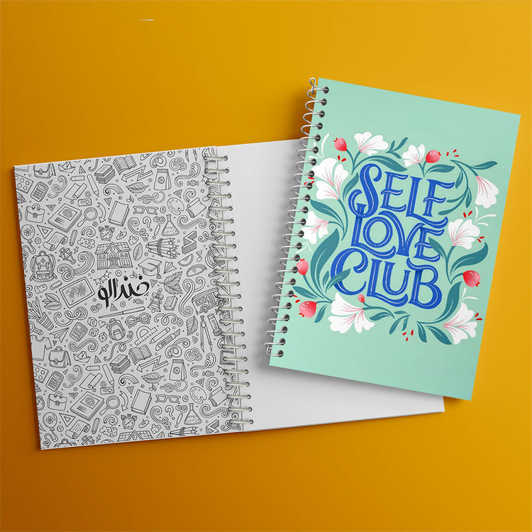 دفتر مشق 100 برگ خندالو طرح Self Love Club کد F7434