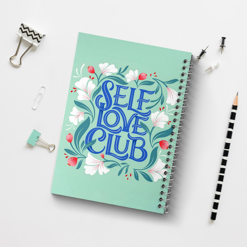 دفتر مشق 100 برگ خندالو طرح Self Love Club کد F7434