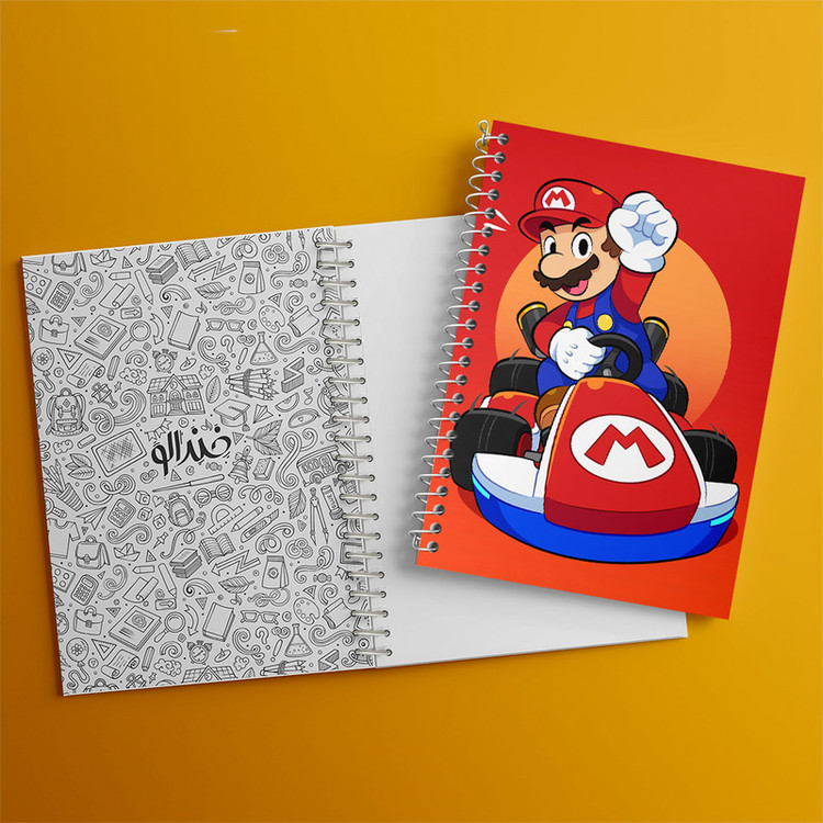دفتر مشق 100 برگ خندالو طرح (Mario) بازی سوپر ماریو کد 31518