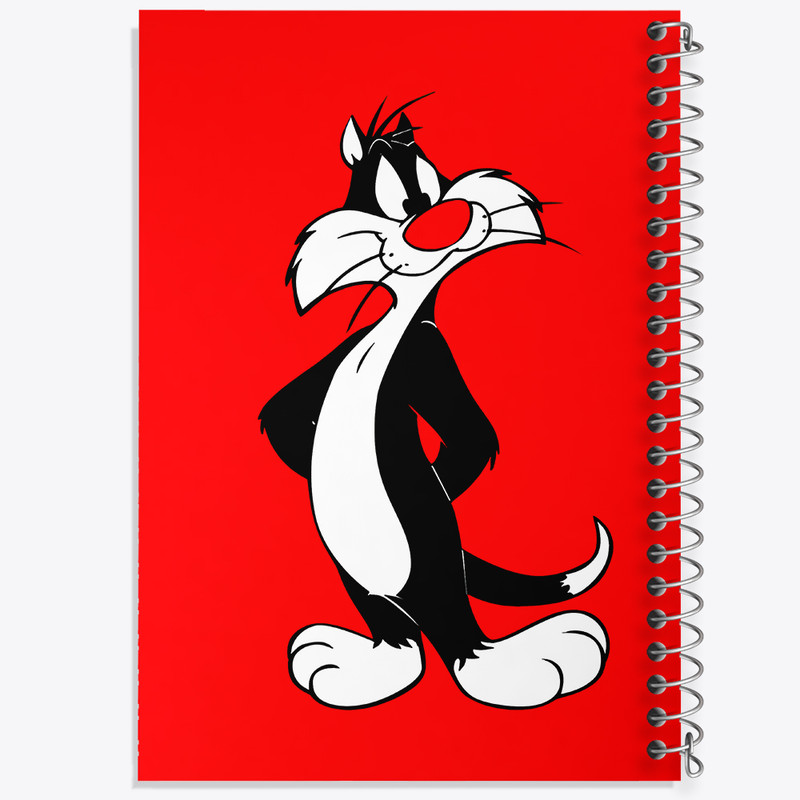 دفتر مشق 100 برگ خندالو طرح سیلوستر (Sylvester) کد N5752