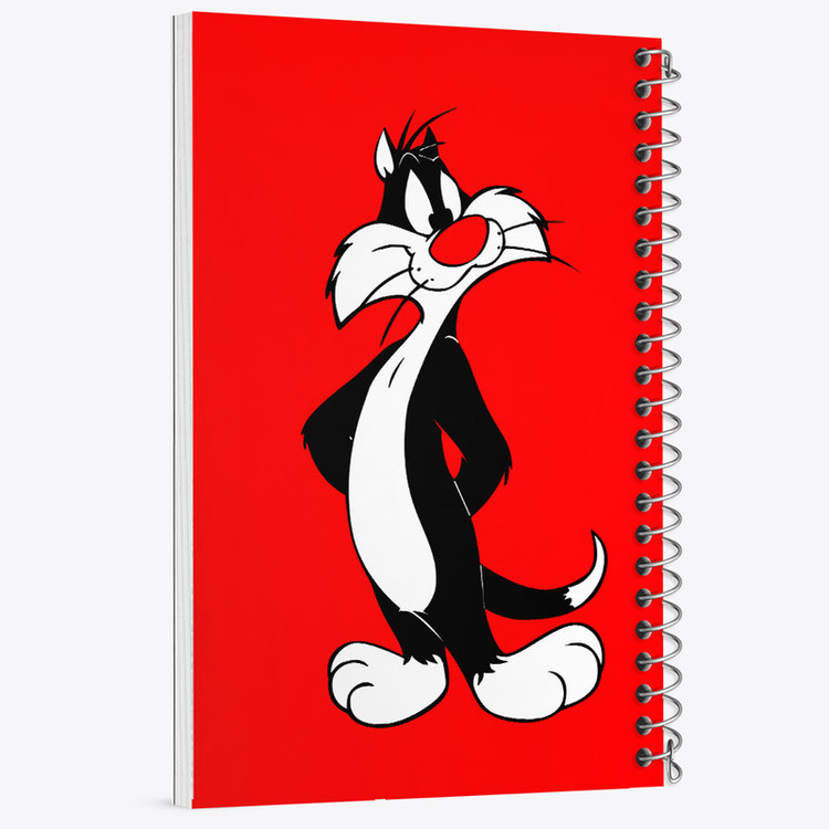 دفتر مشق 100 برگ خندالو طرح سیلوستر (Sylvester) کد N5752