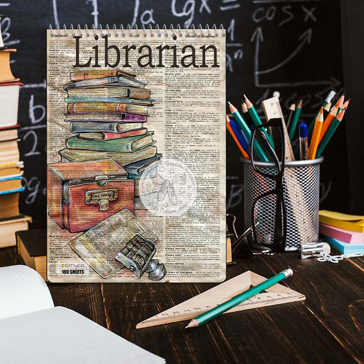 دفتر شطرنجی 100 برگ کارنیکا طرح روزنامه وینتج Vintage Newspaper کد 32339