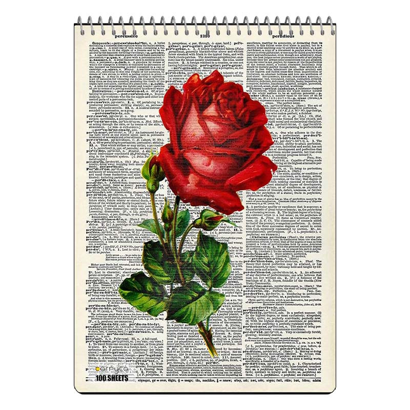 دفتر شطرنجی 100 برگ کارنیکا طرح روزنامه وینتج Vintage Newspaper کد 56910
