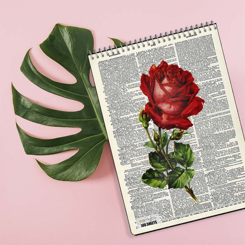 دفتر شطرنجی 100 برگ کارنیکا طرح روزنامه وینتج Vintage Newspaper کد 56910