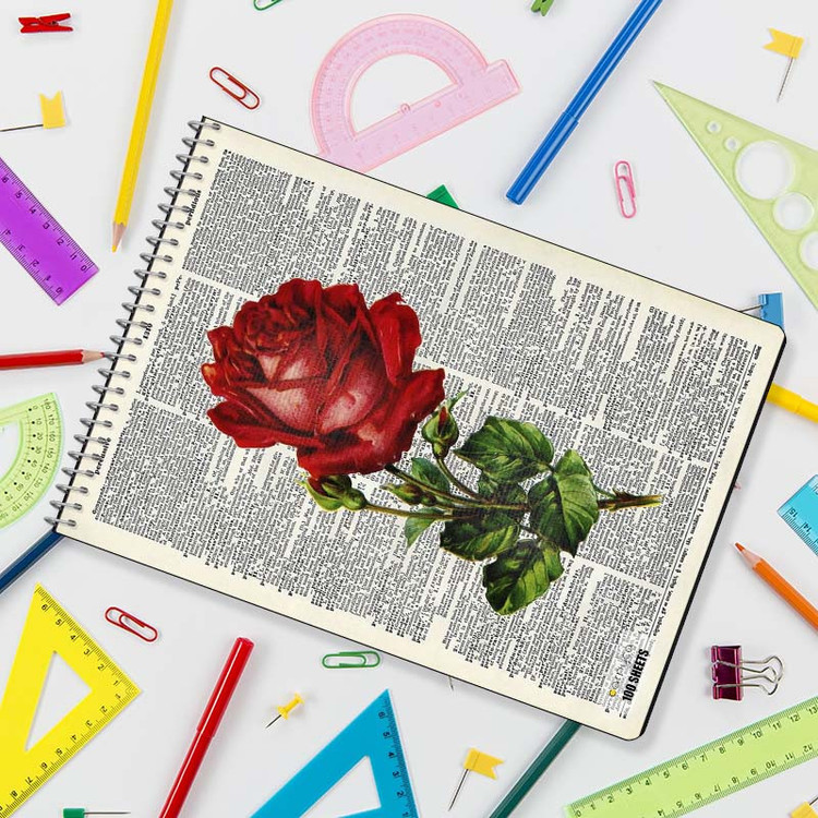 دفتر شطرنجی 100 برگ کارنیکا طرح روزنامه وینتج Vintage Newspaper کد 56910