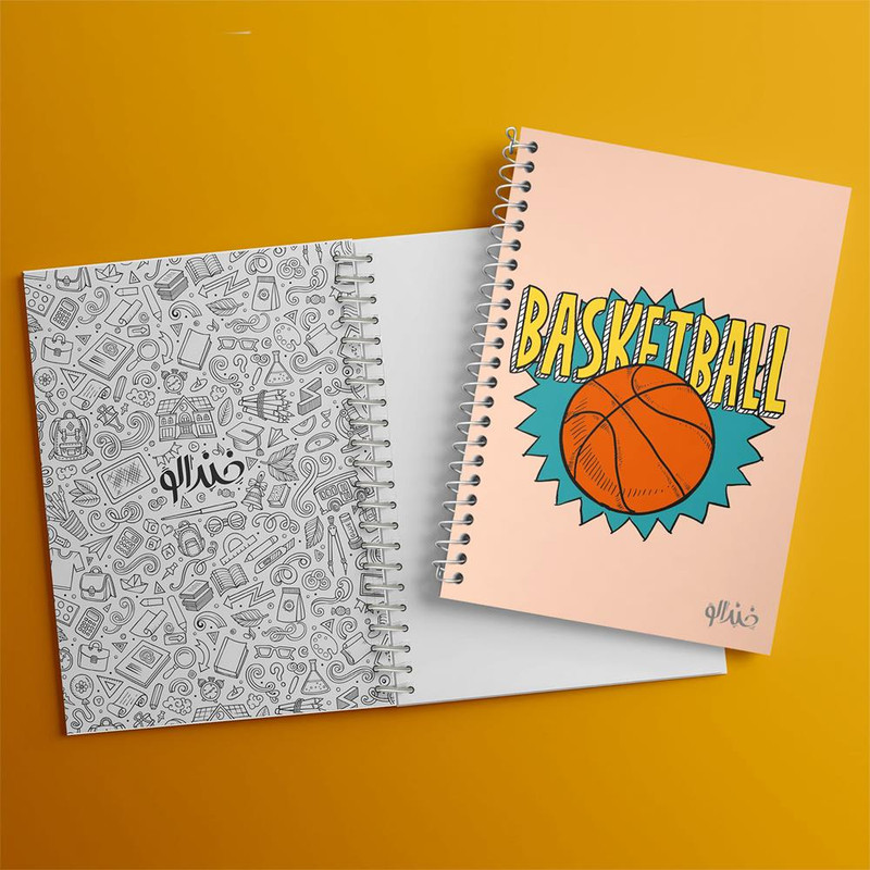 دفتر مشق 100 برگ خندالو طرح بسکتبال Basketball کد 26454