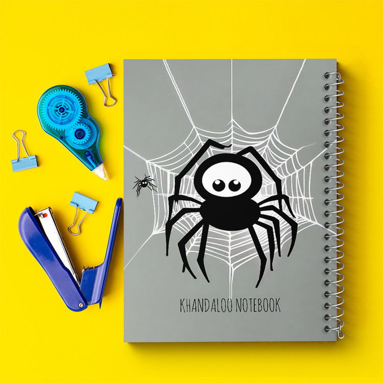 دفتر مشق 100 برگ خندالو طرح عنکبوت کیوت (Spider cute) کد N8030