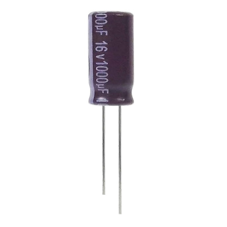 خازن الکترولیت 1000 میکروفاراد 16 ولت آکسبوم مدل TEC-10216 بسته 4 عددی