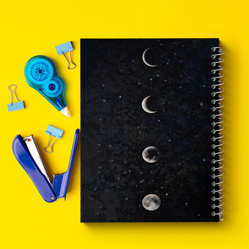 دفتر مشق 100 برگ خندالو طرح ماه (Moon) کد F11608