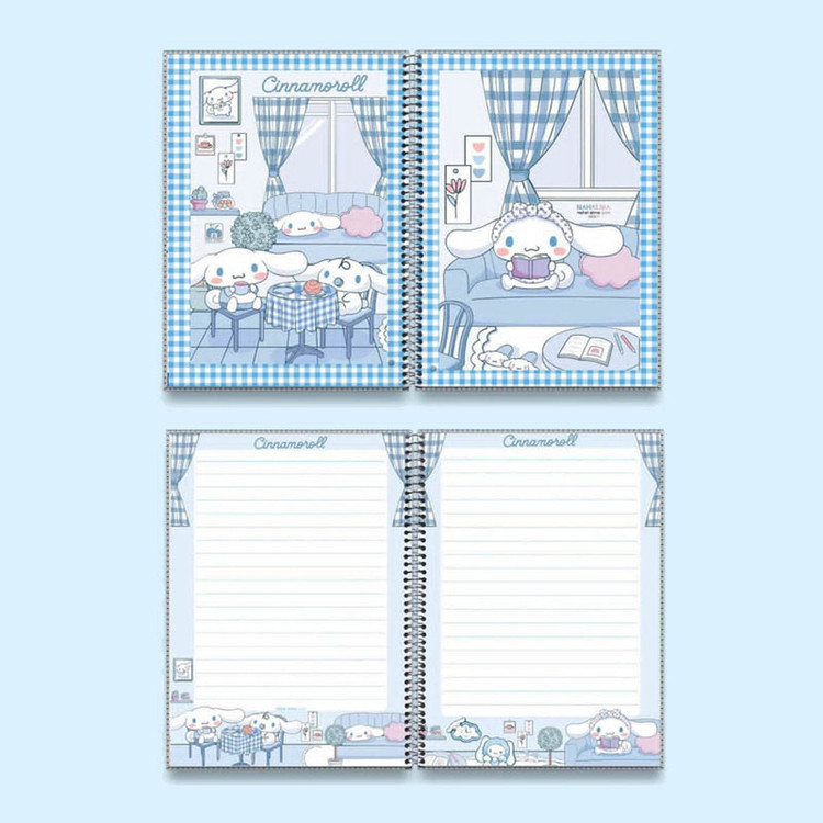 دفتر مشق 60 برگ آلما مدل حاشیه دار کرومی طرح CINNAMOROLL کد 7622
