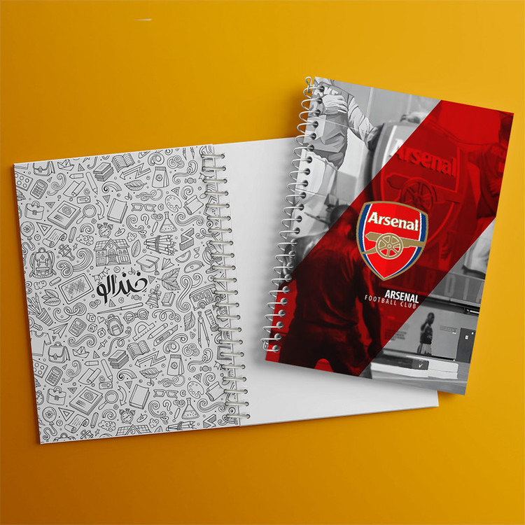 دفتر مشق 100 برگ خندالو طرح آرسنال (Arsenal) کد F6899