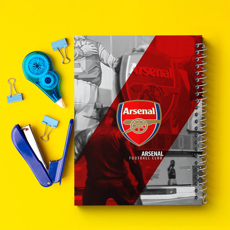 دفتر مشق 100 برگ خندالو طرح آرسنال (Arsenal) کد F6899