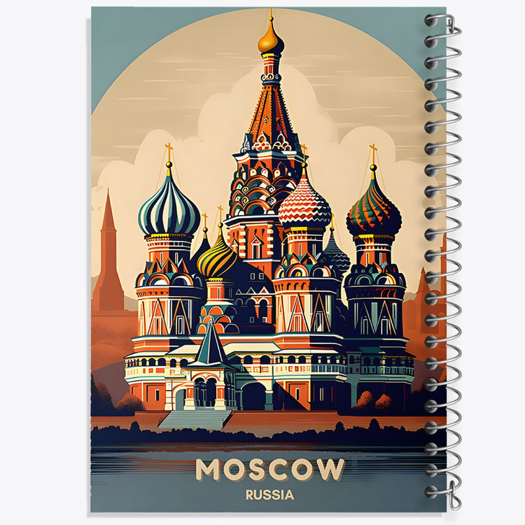 دفتر مشق 100 برگ خندالو طرح موسکو (Moscow) کد F6369
