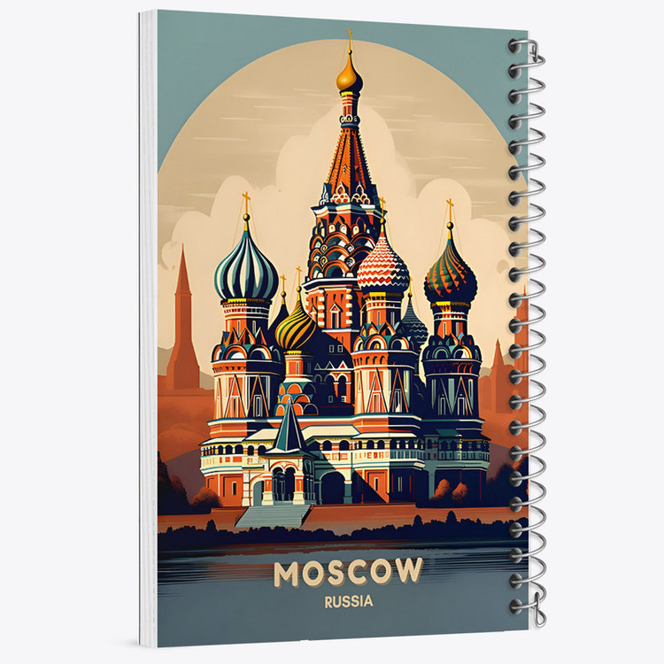 دفتر مشق 100 برگ خندالو طرح موسکو (Moscow) کد F6369