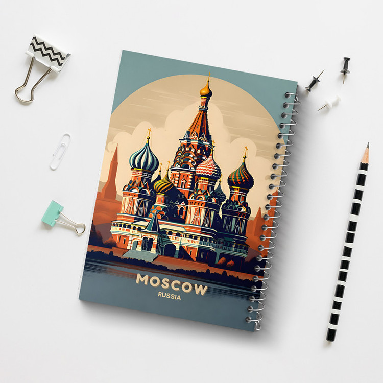 دفتر مشق 100 برگ خندالو طرح موسکو (Moscow) کد F6369