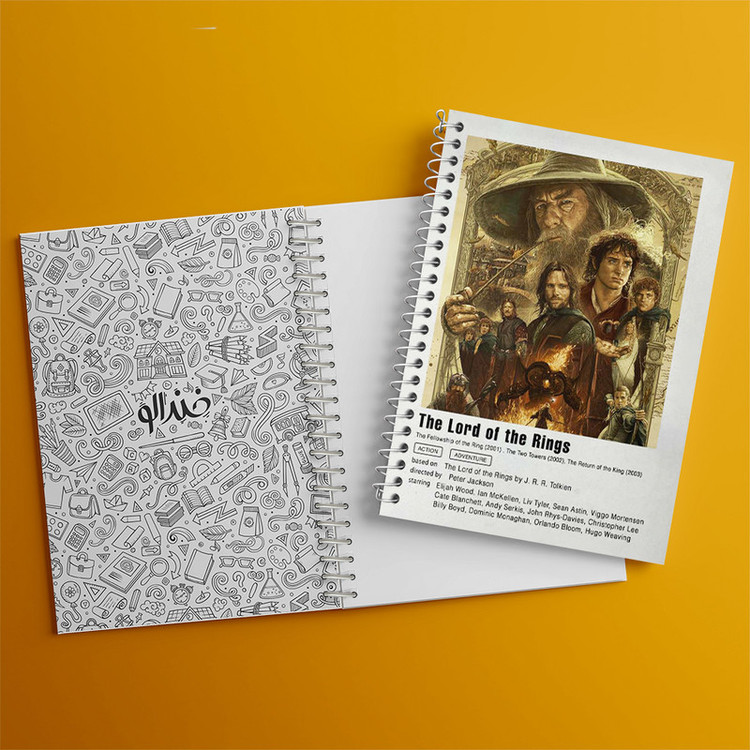 دفتر مشق 100 برگ خندالو طرح ارباب حلقه ها (Lord Of The Rings) کد F11944