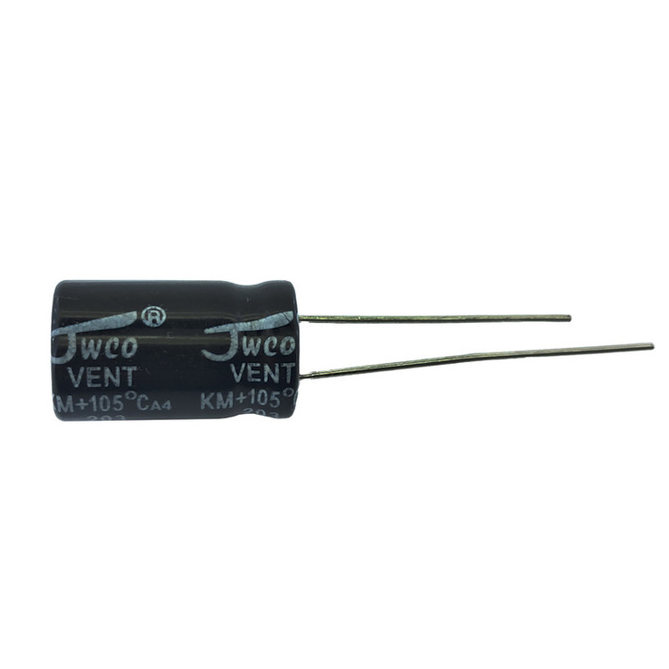 خازن الکترولیت 10uF میکرو فاراد جی دبلیو کو مدل 400V بسته 2 عددی