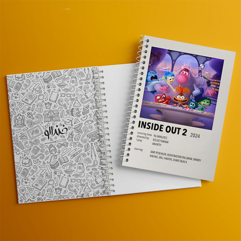 دفتر مشق 100 برگ خندالو طرح اینساید اوت (Inside Out) کد F13130