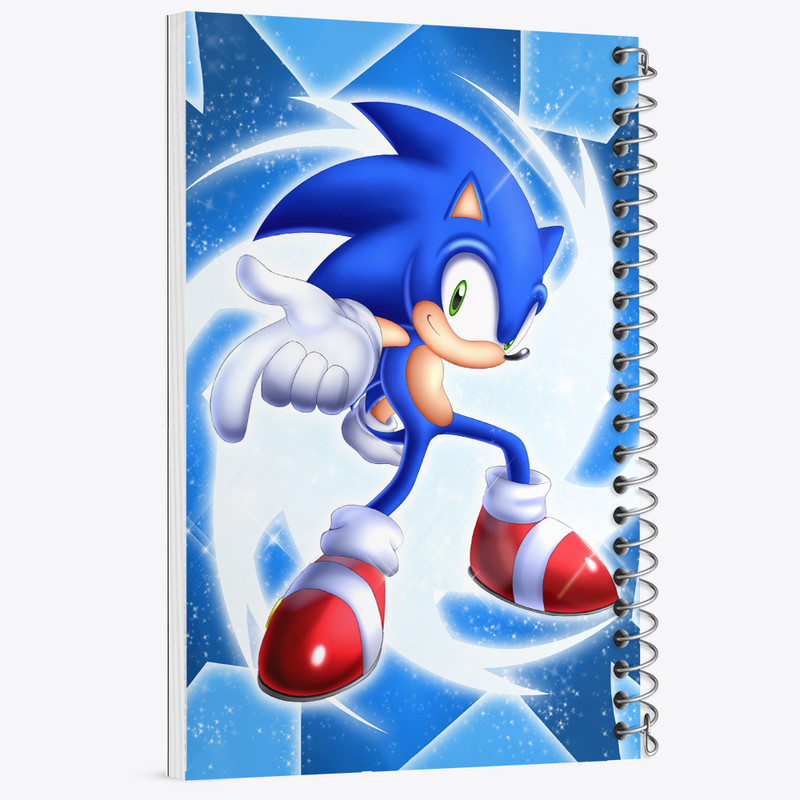 دفتر مشق 100 برگ خندالو طرح سونیک (Sonic) کد 37022