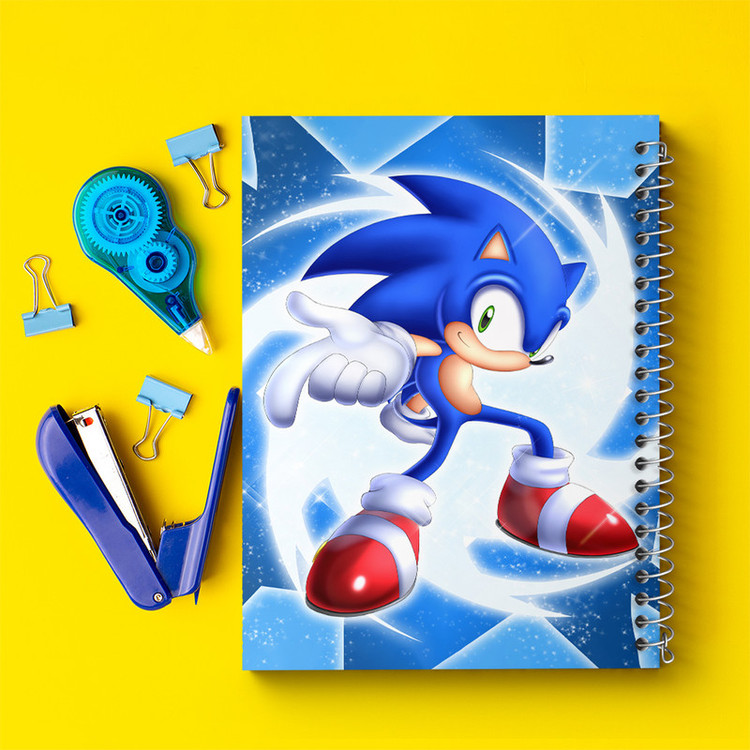 دفتر مشق 100 برگ خندالو طرح سونیک (Sonic) کد 37022
