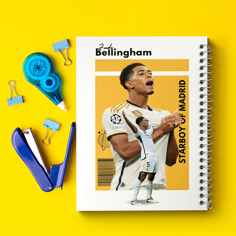 دفتر مشق 100 برگ خندالو طرح جود بلینگام (Jude Bellingham) کد N9480
