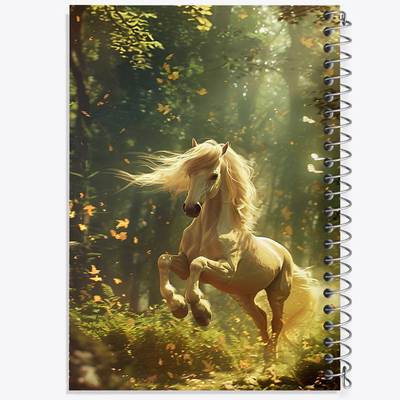 دفتر مشق 100 برگ خندالو طرح اسب سفید کد F5893