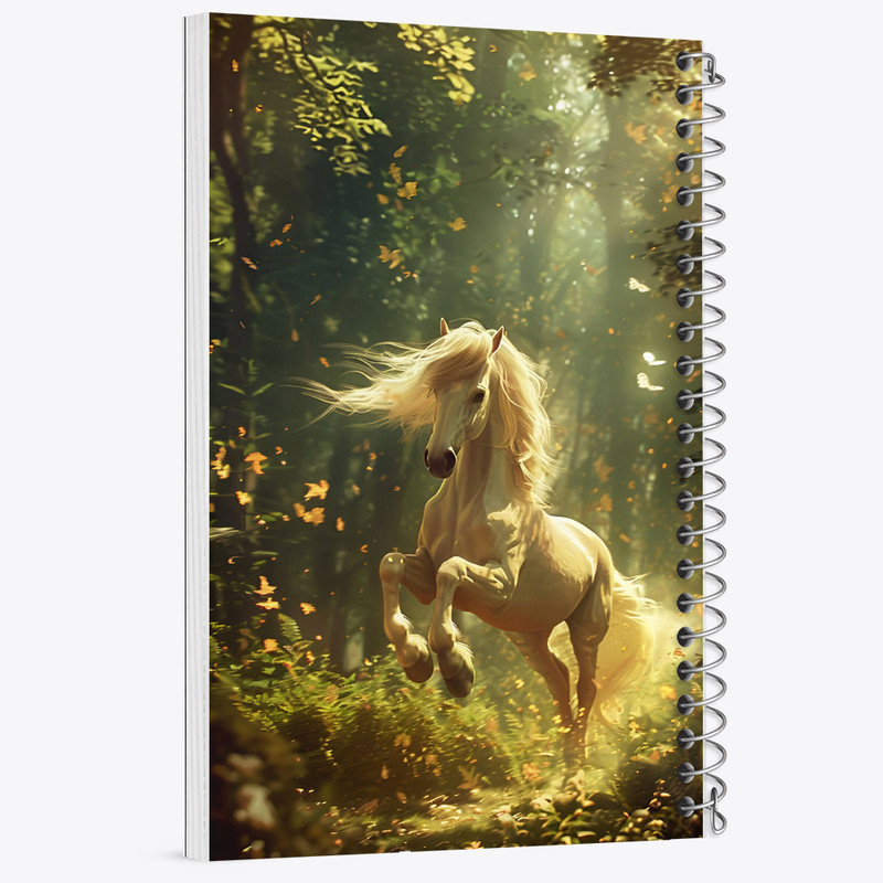 دفتر مشق 100 برگ خندالو طرح اسب سفید کد F5893