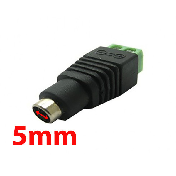 جک آداپتور ترمینال دار مادگی مدل D=5mm