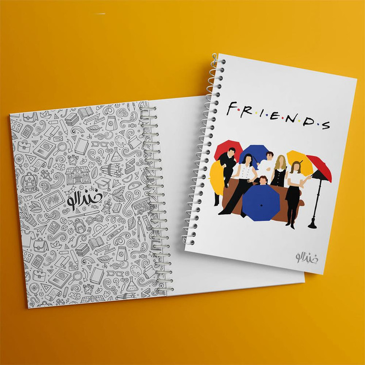 دفتر مشق 100 برگ خندالو طرح سریال فرندز Friends کد 3142