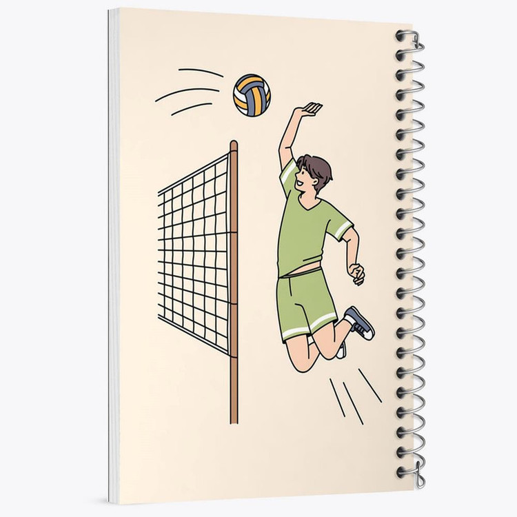 دفتر مشق 100 برگ خندالو طرح والیبال Volleyball کد 26410