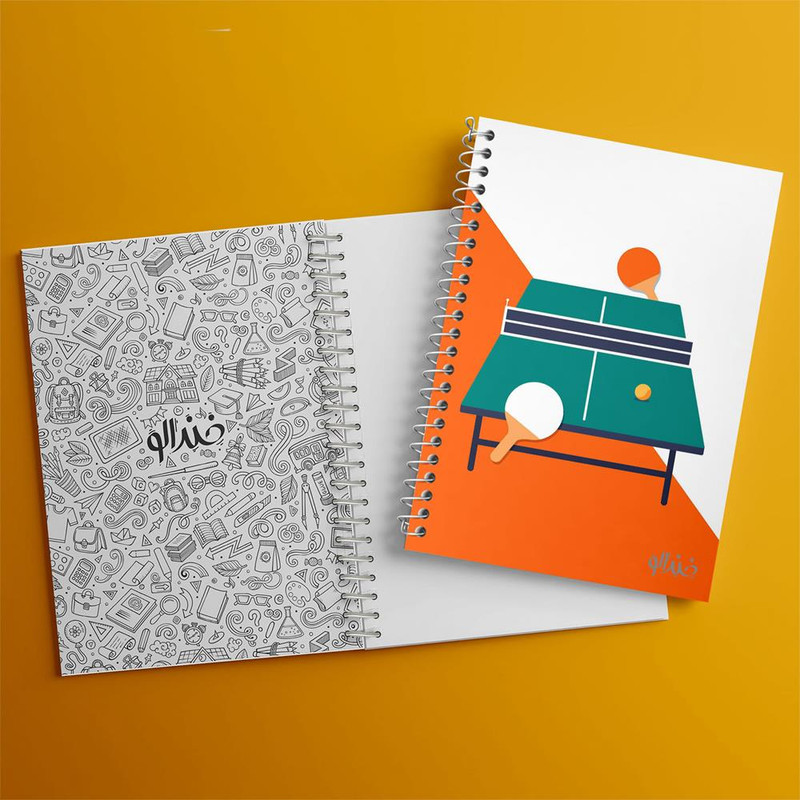 دفتر مشق 100 برگ خندالو طرح پینگ پنگ Ping Pong کد 27990