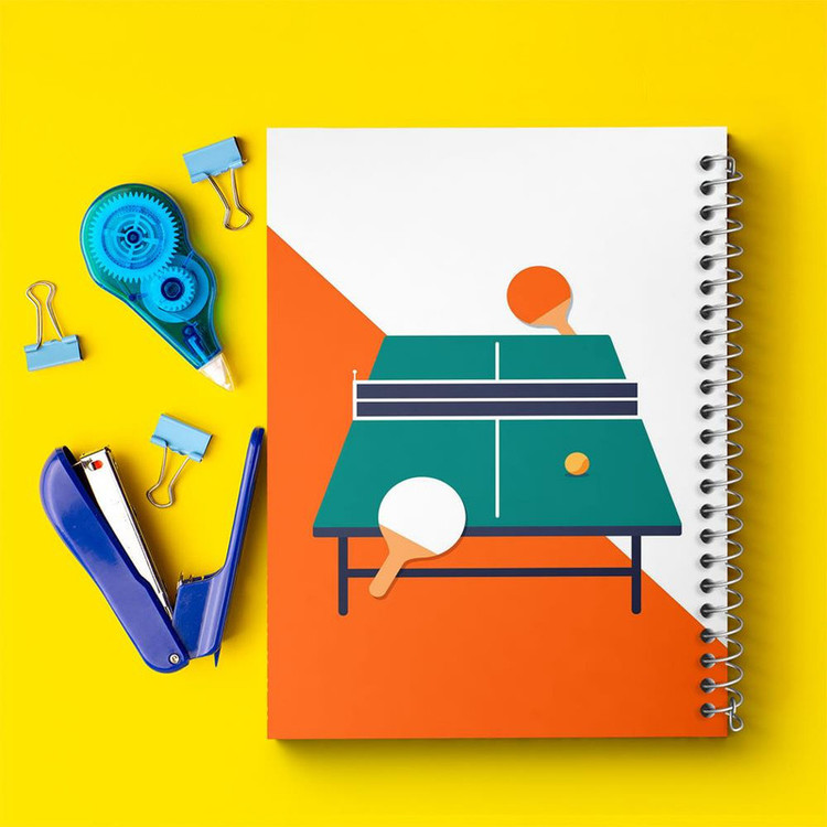 دفتر مشق 100 برگ خندالو طرح پینگ پنگ Ping Pong کد 27990
