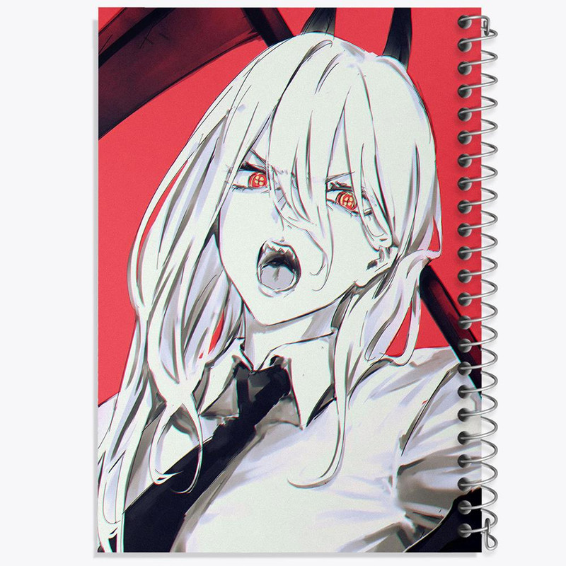 دفتر مشق 100 برگ خندالو طرح پاور انیمه مرد اره ای Chainsaw Man کد 17842