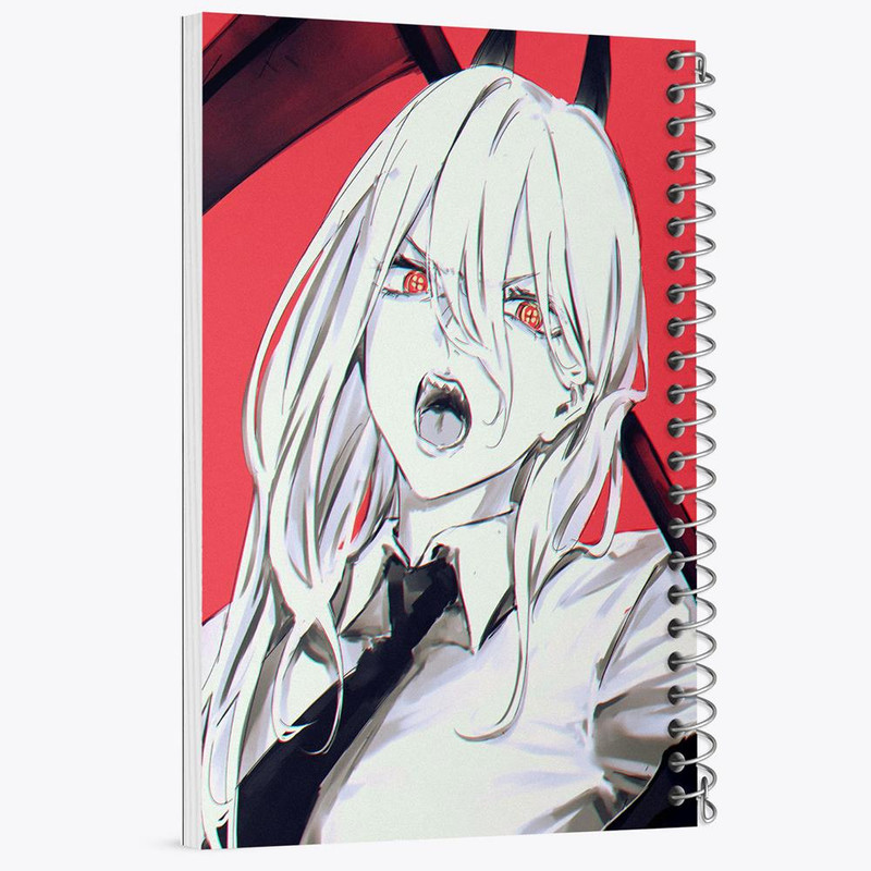 دفتر مشق 100 برگ خندالو طرح پاور انیمه مرد اره ای Chainsaw Man کد 17842