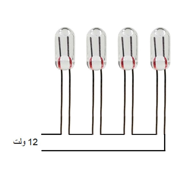 لامپ 3 ولت 0.6 وات مدل TCL-306 بسته 4 عددی