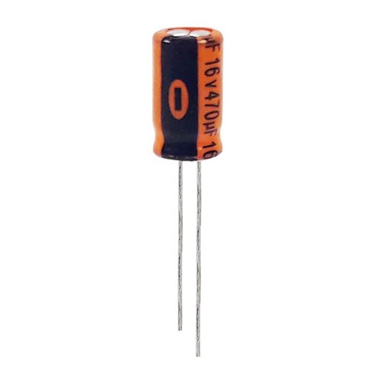 خازن الکترولیت 470 میکروفاراد 16ولت آکسبوم مدل TEC-47116 بسته 4 عددی