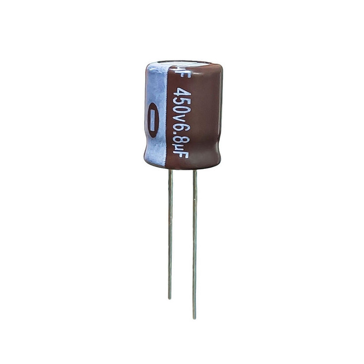 خازن الکترولیت 6.8 میکروفاراد 450 ولت آکسبوم مدل TEC-680450 بسته 4 عددی