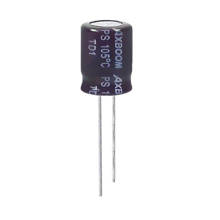 خازن الکترولیت 6.8 میکروفاراد 450 ولت آکسبوم مدل TEC-680450 بسته 4 عددی