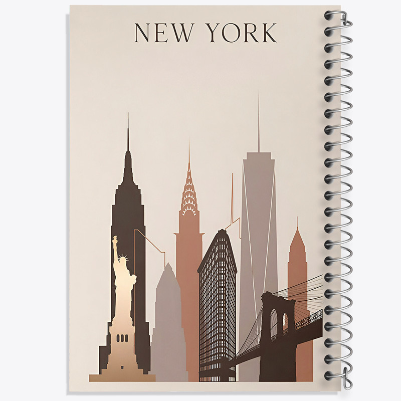دفتر مشق 100 برگ خندالو طرح نیویورک (New York) کد F10356