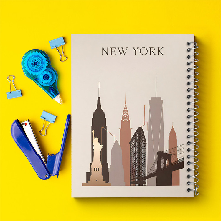 دفتر مشق 100 برگ خندالو طرح نیویورک (New York) کد F10356