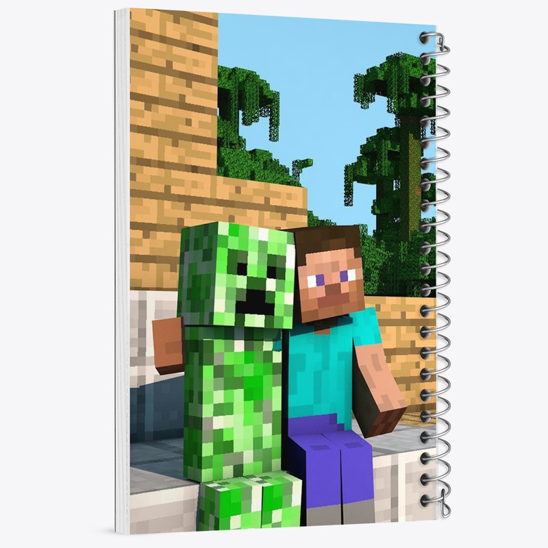 دفتر مشق 100 برگ خندالو طرح ماینکرافت (Minecraft) کد F2416