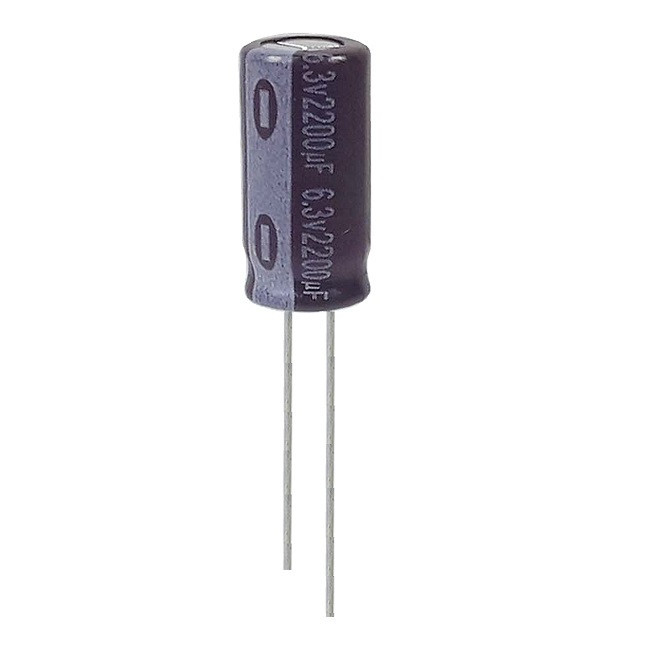 خازن الکترولیت 2200 میکروفاراد 6.3 ولت آکسبوم مدل TEC-222063 بسته 4 عددی