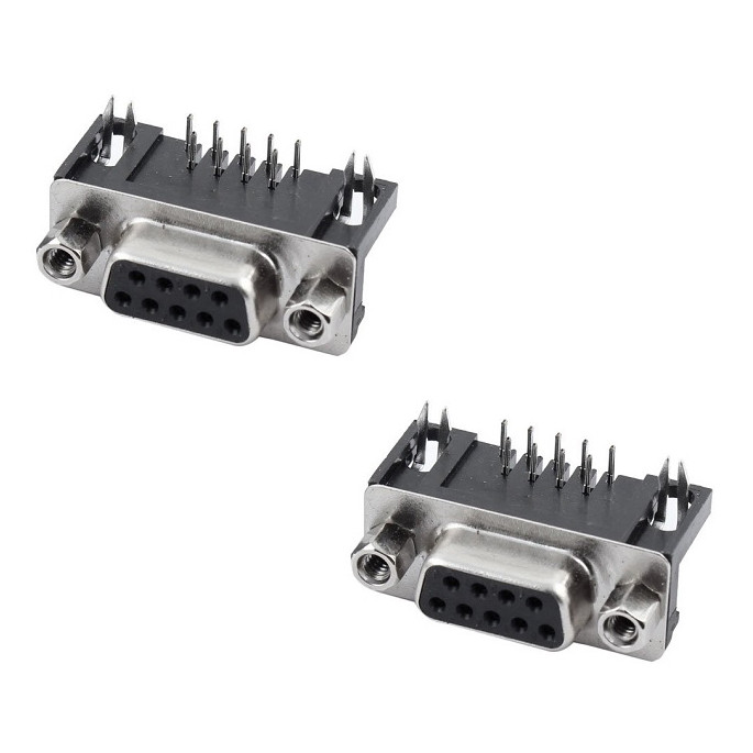 کانکتور سریال مادگی 9 پین مدل DB9-Right.Angle بسته 2 عددی