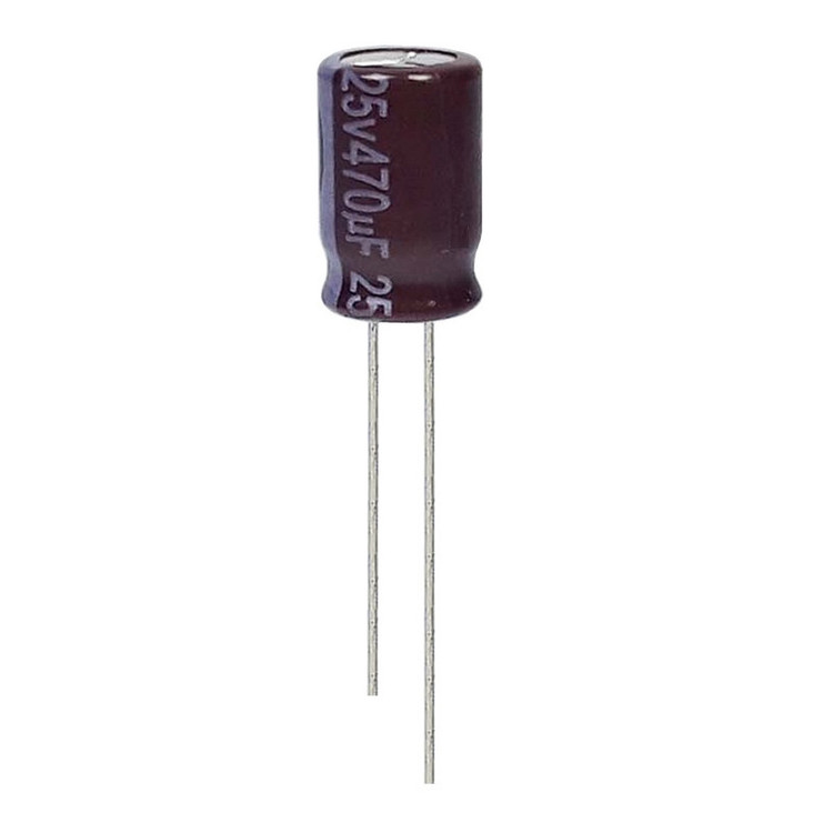 خازن الکترولیت 470 میکروفاراد 25 ولت آکسبوم مدل TEC-47125 بسته 4 عددی