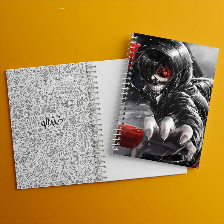 دفتر مشق 100 برگ خندالو طرح کانکی کن انیمه توکیو غول Tokyo Ghoul کد 11906